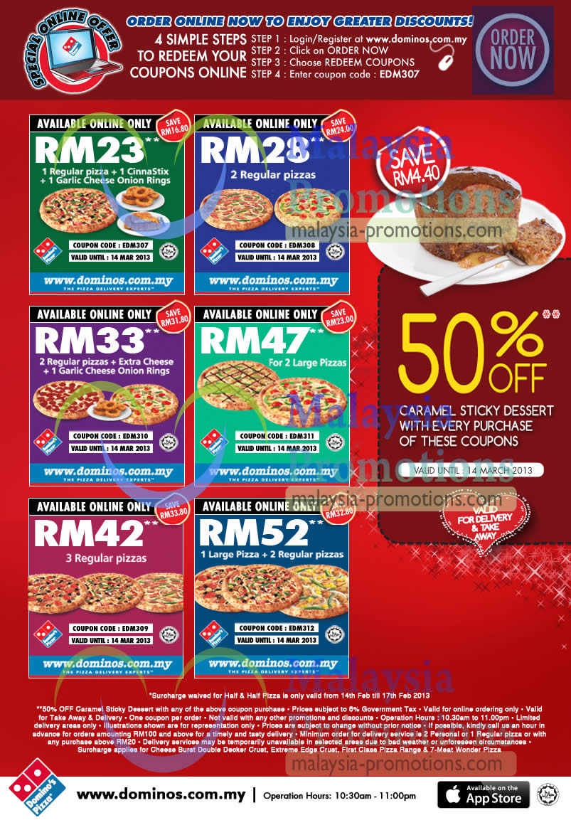 dominos pizza coupons december 2015