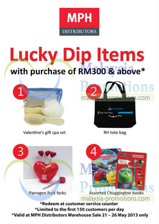 16 May Lucky Dip Prizes, Spend RM300 To Qualify, Limited To First 150 Customers