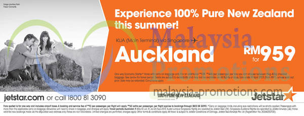 Featured image for (EXPIRED) Jetstar Asia New Zealand Destinations Promotion Air Fares 16 – 19 Apr 2013