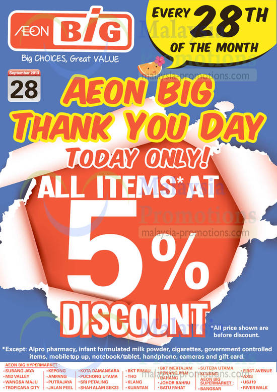 Aeon BIG 28 Sep 2013