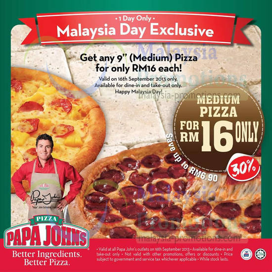 Papa Johns 14 Sep 2013