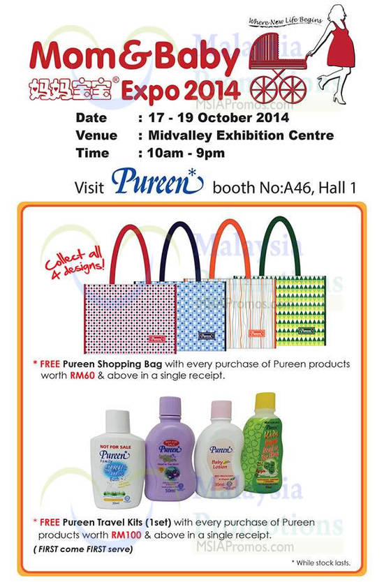 15 Oct Pureen Mom n Baby Expo, Free Shopping Bag, Travel Kits