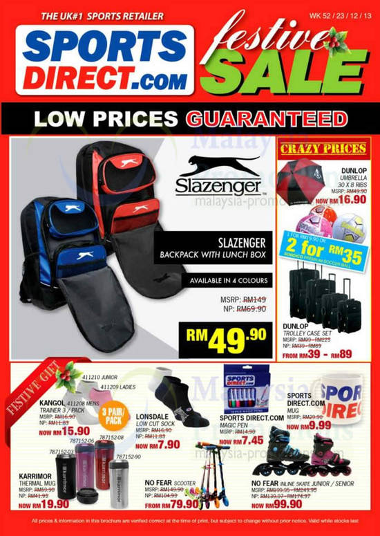 Festive Sale Highlights, Slazenger Bags, Crazy Prices