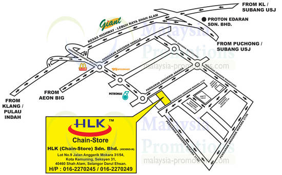 HLK Warehouse Sale Map