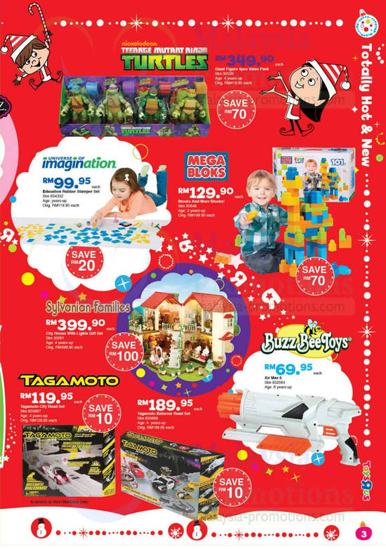 Totally Hot n New Teenage Mutant Ninja Turtles, Mega Bloks, Buzz Bee Toys, Tagamoto, Sylvanian Families