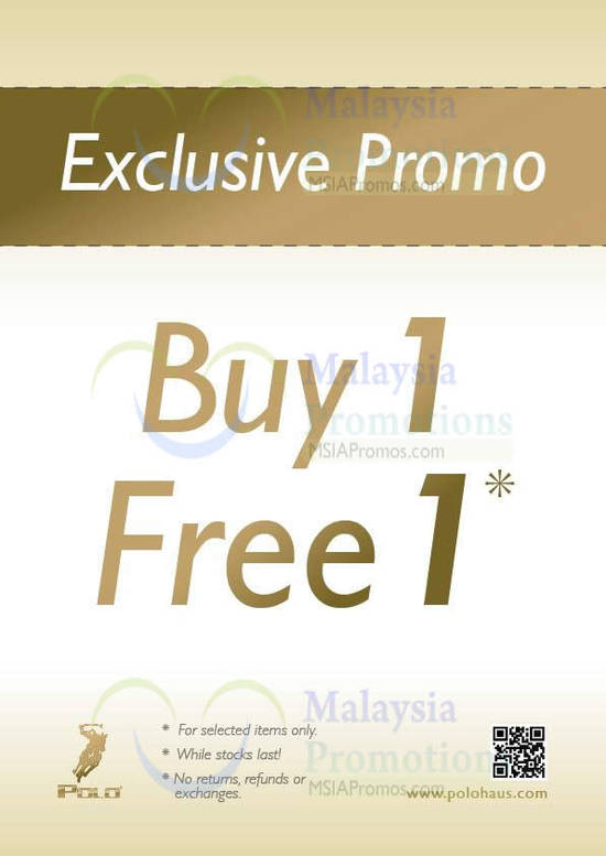 Buy 1 Free 1 Selected Items