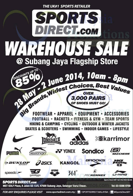 28 May Items, Brands on Sale, Venue