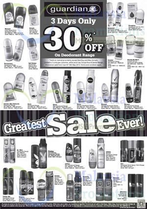 Featured image for (EXPIRED) Guardian 30% OFF Deodorant Range & Haircolour Range Promo 12 – 14 May 2014