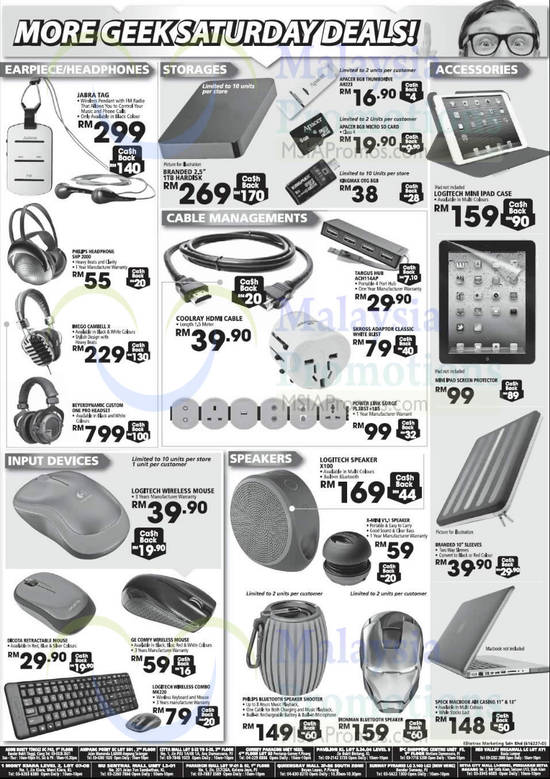 Headphones, Thumbdrive, Mouse, Speakers, Philips, Imego, Beyerdynamic, Apacer, Logitech, X-Mini