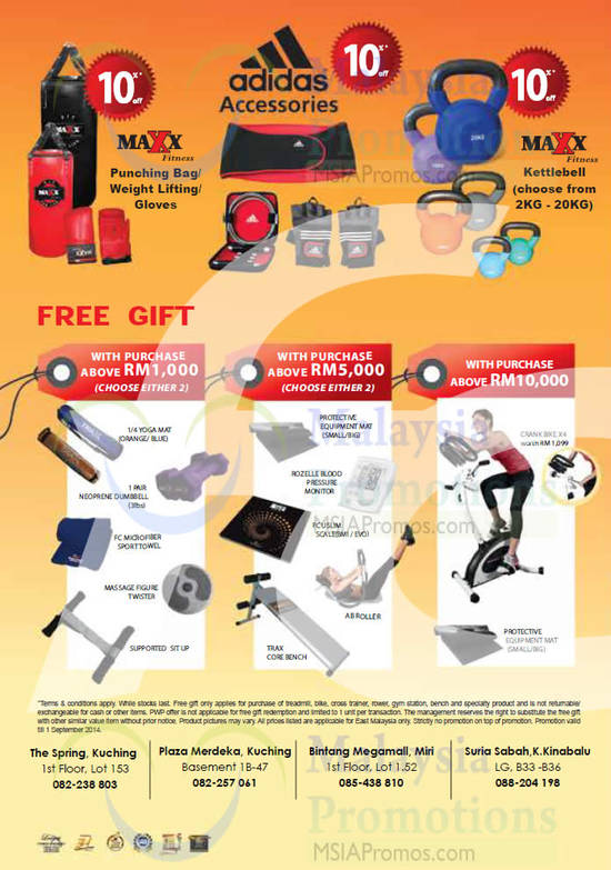 (East Malaysia) Accessories, Free Gifts, Outlets