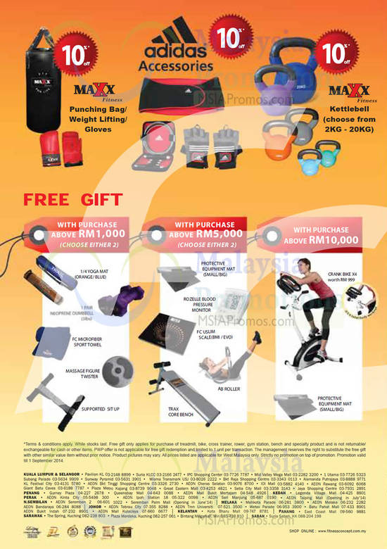 (West Malaysia) Accessories, Free Gifts, Outlets