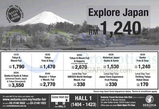 4 Sep Sedunia Travel Japan Packages