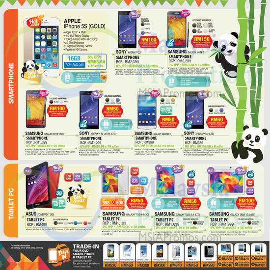 Smartphones, Tablets, Samsung, Asus, Sony, Apple