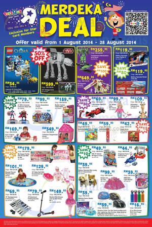 Featured image for (EXPIRED) Toys “R” Us Merdeka Offers 1 – 28 Aug 2014