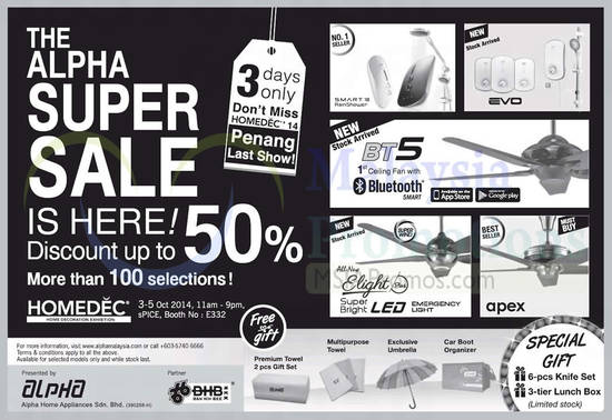 2 Oct The Alpha Super Sale Fans, Water Heater