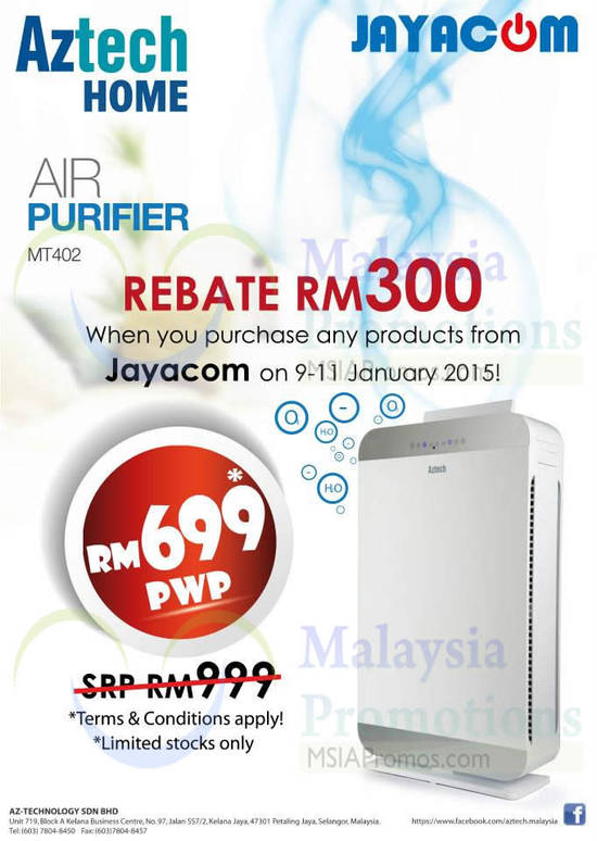 9 Jan Aztech MT402 Air Purifier