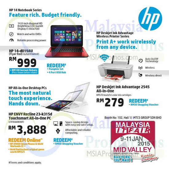 9 Jan HP Notebook, Printer, AIO Desktop PC