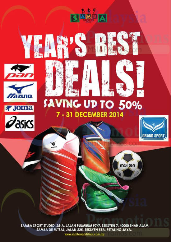 Up to 50 Percent Off, Pan, Mizuno, Joma, Asics, Grand Sport