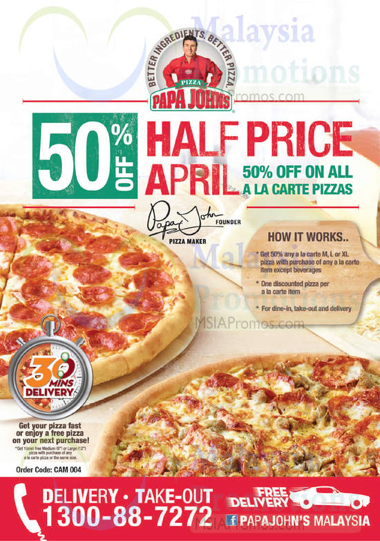 Papa Johns 1 Apr 2015