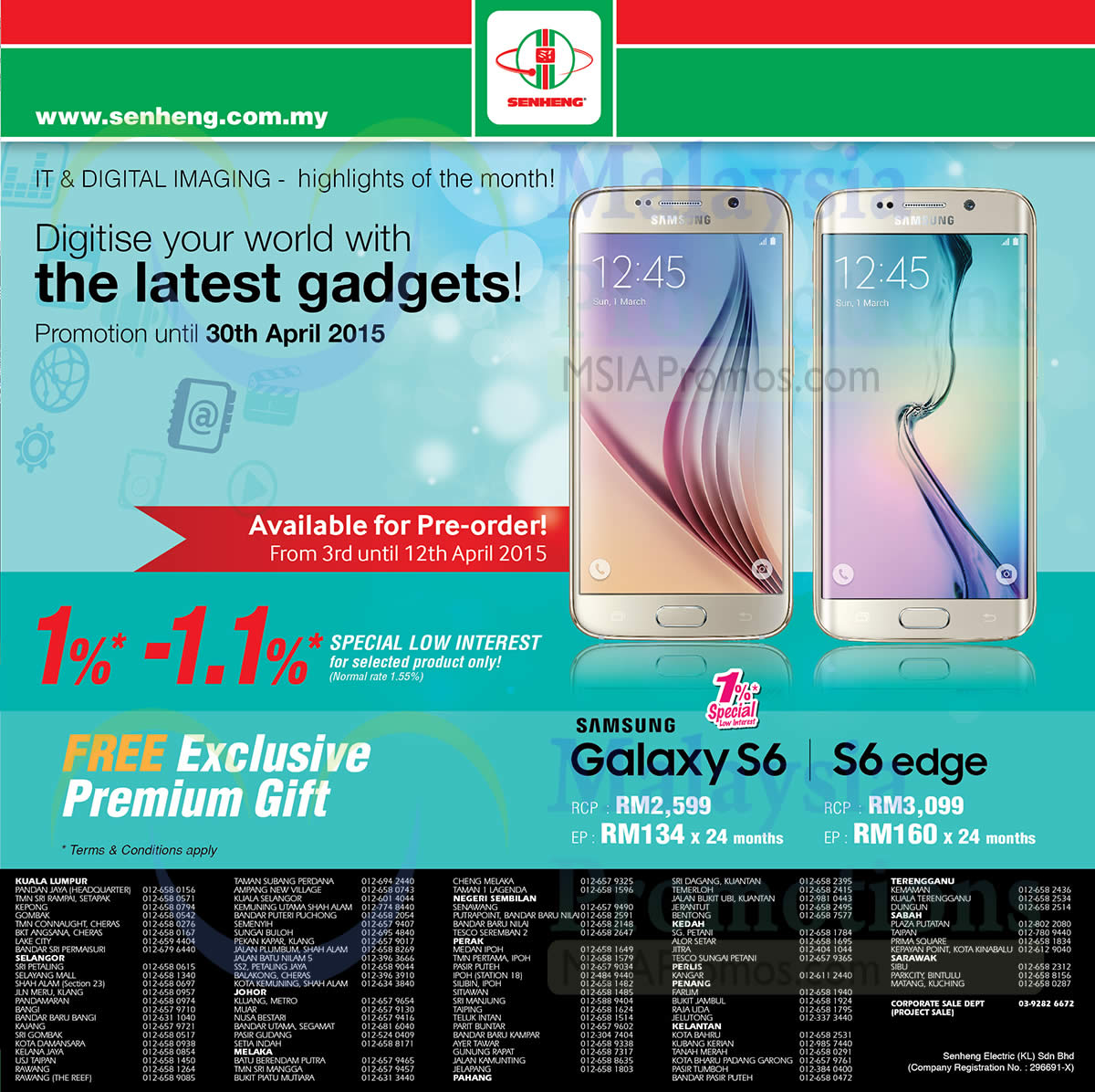 Featured image for Senheng Smartphones, Digital Cameras, Notebooks & Other Offers 1 - 30 Apr 2015