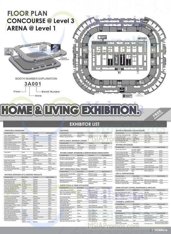 21 May Exhibitor List, Floor Map