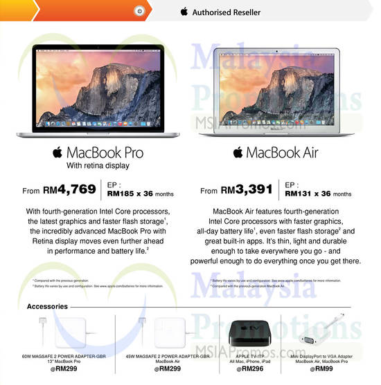 Apple Notebooks, Accessories, MacBook Pro With Retina Display, MacBook Air, TV ITP