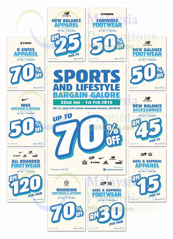 Sports Lifestyle Bargain 22 Jan 2016