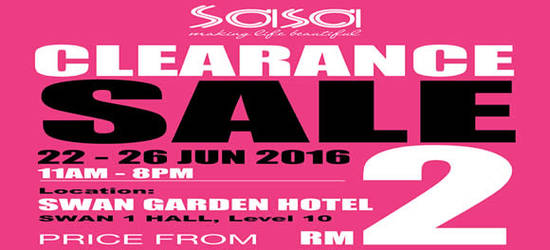 Sasa Warehouse SALE Feat 17 Jun 2016 Sasa Warehouse SALE Feat 17 Jun 2016