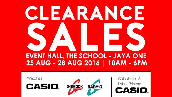 Casio Clearance Sale Feat 23 Aug 2016 Casio Clearance Sale Feat 23 Aug 2016