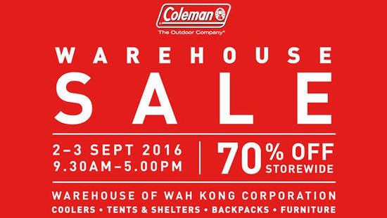 Coleman Warehouse Sale Feat 22 Aug 2016 Coleman Warehouse Sale Feat 22 Aug 2016