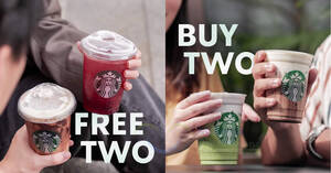 Featured image for Starbucks Malaysia Buy-2-Get-2-Free Handcrafted Beverages and 40% Off Any Merchandise on 22 May 2024