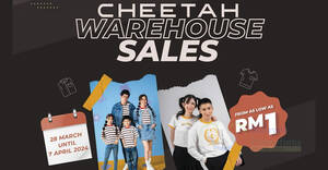 Featured image for (EXPIRED) Cheetah Apparel Balakong Warehouse Sale has prices as low as RM1 from 28 March – 7 April 2024