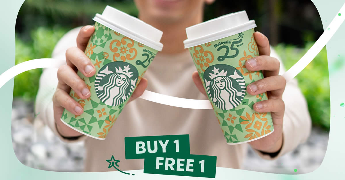 Featured image for Starbucks M'sia has Buy-1-FREE-1 any handcrafted beverage on Monday 25 Mar 2024