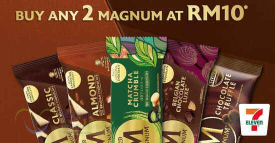 7-Eleven Malaysia Offers MAGNUM Ice Creams at 2-for-RM10 from 15 Apr – 5 May 2024
