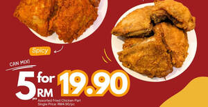 Featured image for (EXPIRED) AEON RM19.90 5pcs Fried Chicken Weekend Special Offer from 27 – 28 April 2024