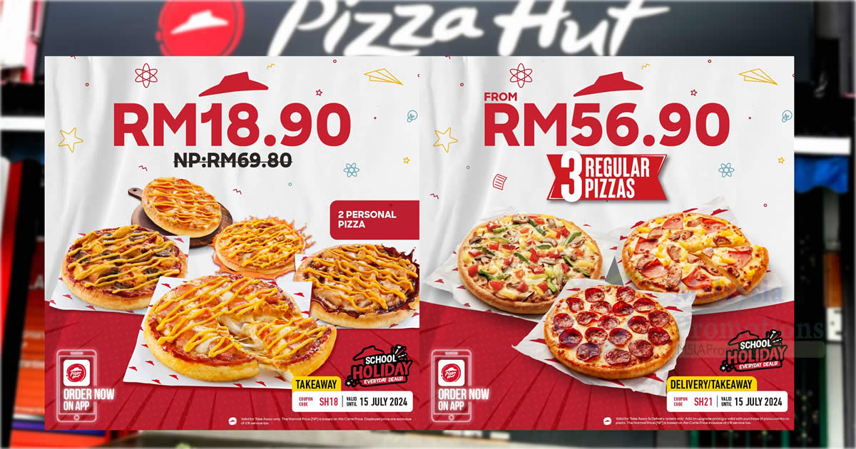 Featured image for Pizza Hut Malaysia Launches "School Holiday Everyday Deals" till 15 July 2024