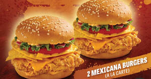 Featured image for Texas Chicken Malaysia Selling Two Mexicana Burgers for just RM20 on 28 May 2024