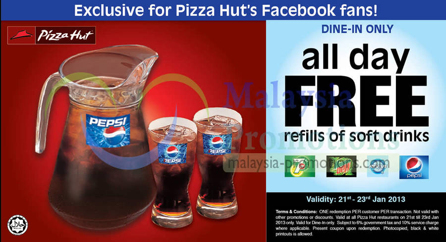 Free Soft Drinks Refills