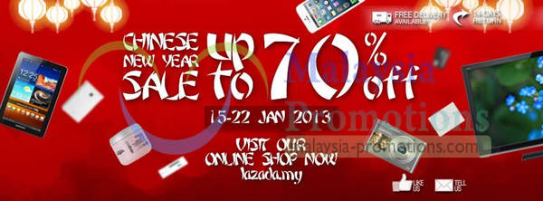 Featured image for (EXPIRED) Lazada CNY Sale Up To 70% Off 15 – 22 Jan 2013