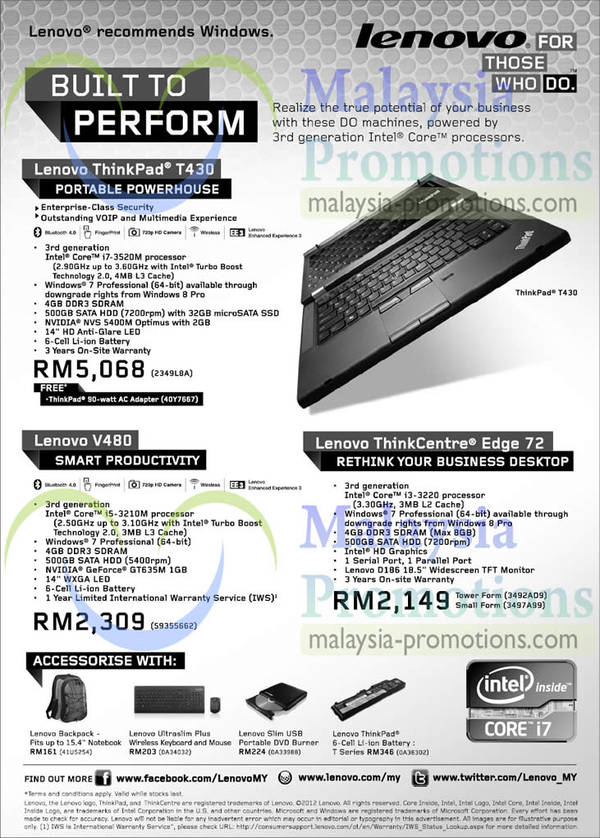 Featured image for Lenovo ThinkPad Notebooks & Desktop PC Offers 18 Jan 2013