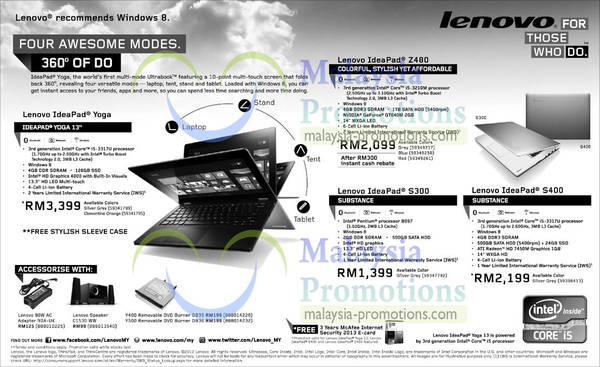 Featured image for Lenovo IdeaPad & Yoga Ultrabook Notebook Offers 18 Jan 2013