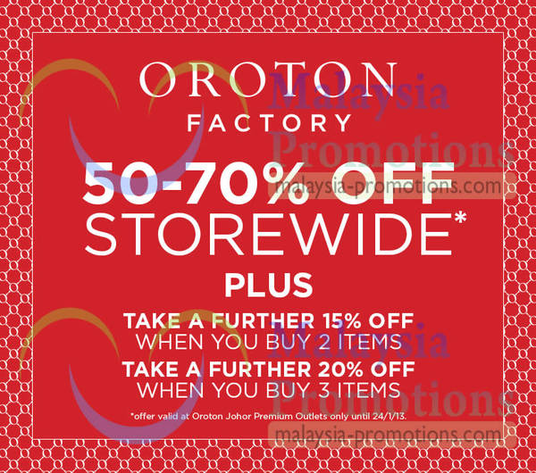 Featured image for (EXPIRED) Oroton 50% – 70% Off Storewide @ Johor Premium Outlets 15 – 24 Jan 2013