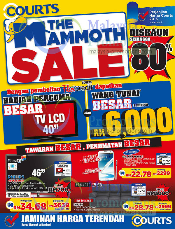 Featured image for Courts Mammoth Sale Up To 80% Off 22 Jan 2013