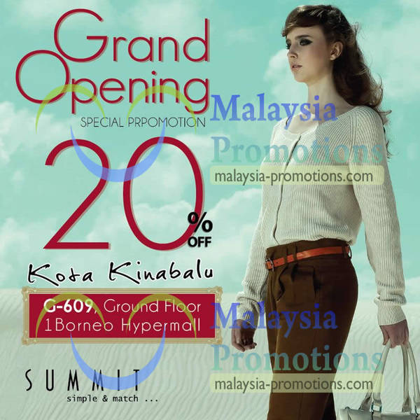 Featured image for (EXPIRED) Summit Shoes 20% Off Promo @ 1Borneo Hypermall 31 Jan 2013