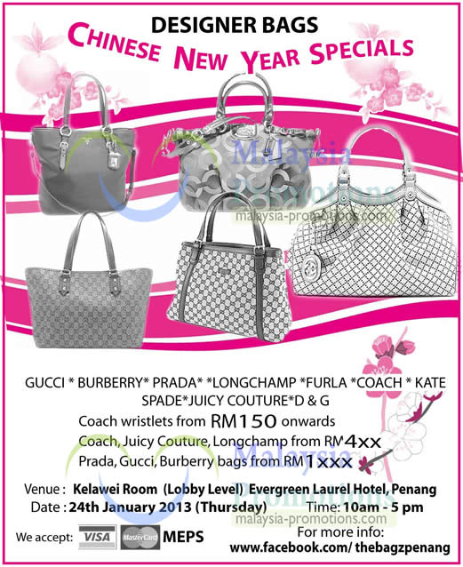 Featured image for (EXPIRED) The Bagz Branded Handbags Sale @ Evergreen Laurel Hotel Penang 24 Jan 2013