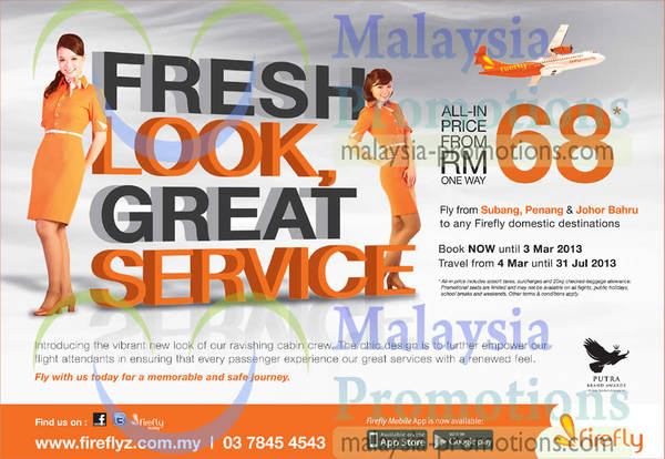 Featured image for (EXPIRED) FireFly From RM68 Promotion Air Fares 17 Feb – 10 Mar 2013