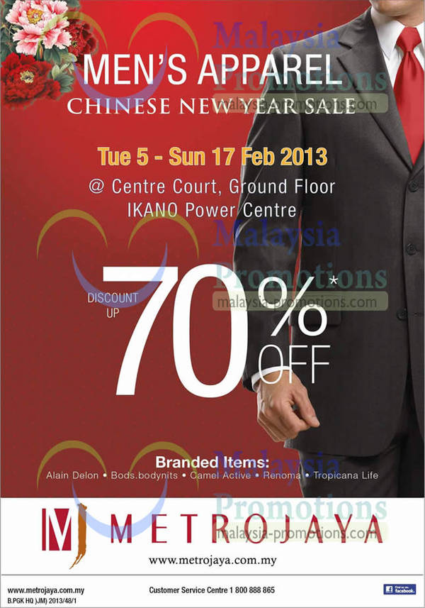 Featured image for (EXPIRED) Metrojaya Men’s Apparel Up To 70% Off @ IPC 5 – 17 Feb 2013