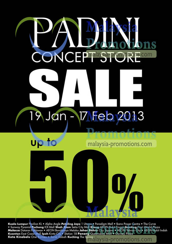 Featured image for (EXPIRED) Padini Up To 50% Off Selected Items 19 Jan – 17 Feb 2013