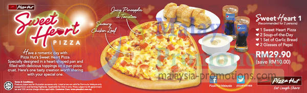 Featured image for Pizza Hut New Valentine’s Day Sweet Heart Pizza 13 Feb 2013
