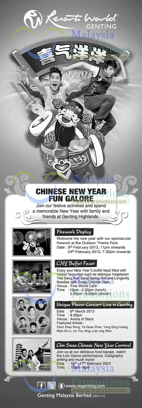 Featured image for Resorts World Genting Chinese New Year Performances & Activities 7 Feb 2013